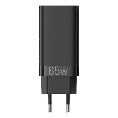 Vention FEDB0-EU USB + USB-C GaN Gyorstöltő Hálózati Adapter 65W - Fekete