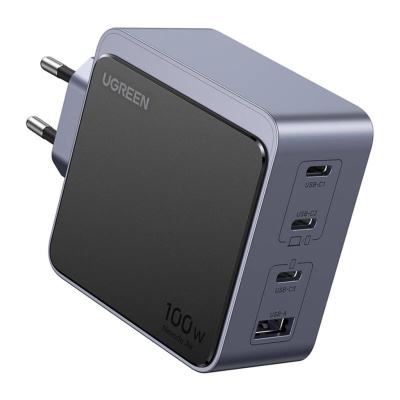 UGREEN Nexode Air USB + USB-C Gyorstöltő Hálózati Adapter 100W - Szürke