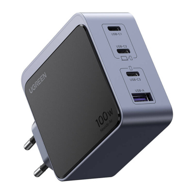 UGREEN Nexode Air USB + USB-C Gyorstöltő Hálózati Adapter 100W - Szürke