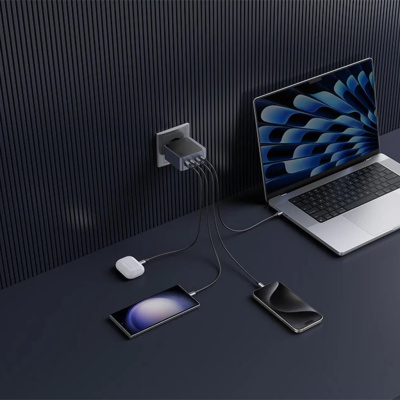 UGREEN Nexode Air USB + USB-C Gyorstöltő Hálózati Adapter 100W - Szürke