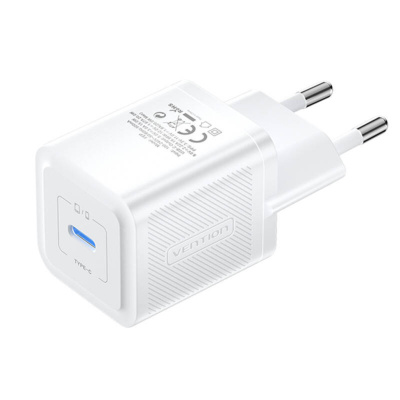 Vention FEPW0-EU USB-C Gyorstöltő Hálózati Adapter 20W - Fehér