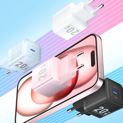 Vention FEPW0-EU USB-C Gyorstöltő Hálózati Adapter 20W - Fehér