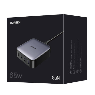 UGREEN CD327 Nexode USB + USB-C Gyorstöltő Hálózati Adapter 65W - Szürke