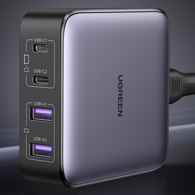 UGREEN CD327 Nexode USB + USB-C Gyorstöltő Hálózati Adapter 65W - Szürke