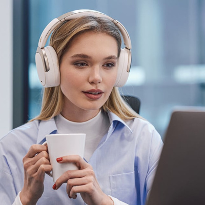 Edifier WH950NB V25 Vezeték Nélküli Bluetooth Headset - Bézs