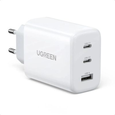 UGREEN CD275 USB + USB-C Gyorstöltő Hálózati Adapter 65W - Fehér