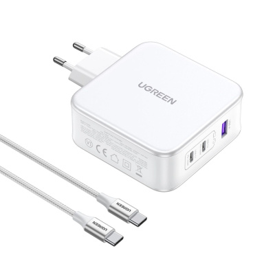 UGREEN Nexode 15339 USB + USB-C Gyorstöltő Hálózati Adapter 140W - Fehér