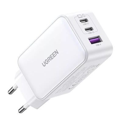 UGREEN Nexode USB + USB-C GaN Gyorstöltő Hálózati Adapter 65W - Fehér