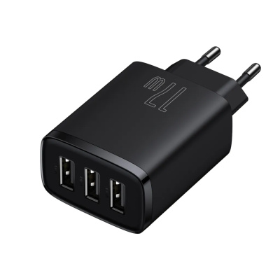 Baseus USB Gyorstöltő Hálózati Adapter 17W - Fekete