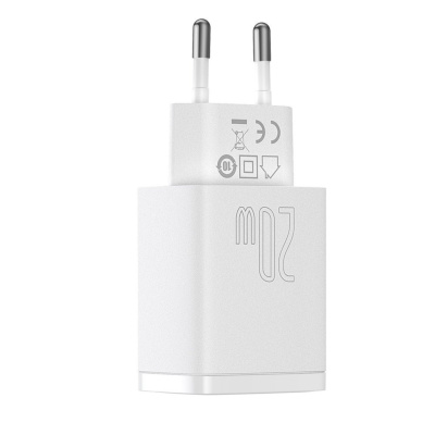 Baseus USB + USB-C Gyorstöltő Hálózati Adapter 20W - Fehér