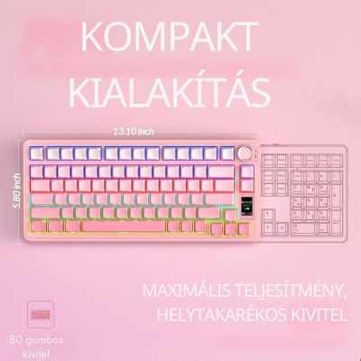 AULA S75 PRO Vezeték Nélküli Mechanikus Gamer Billentyűzet