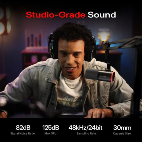 MAONO PD100W Vezeték Nélküli Streamer Mikrofon RGB