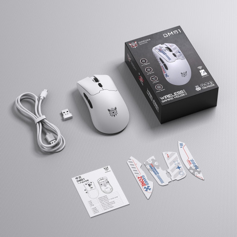 Onikuma DM01 Tri-Mode Vezeték Nélküli Gamer Egér - Fehér