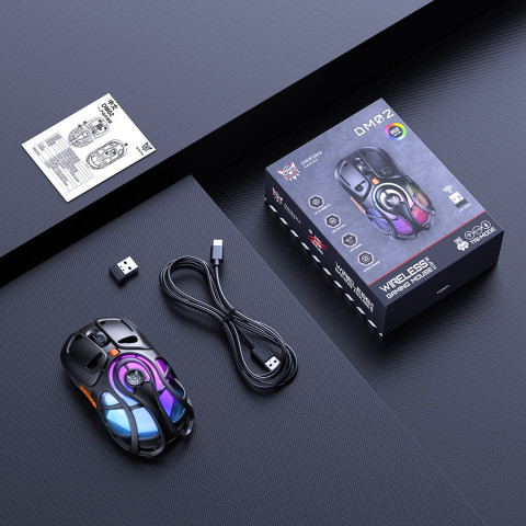 Onikuma DM02 Tri-Mode Vezeték Nélküli Gamer Egér - Fekete