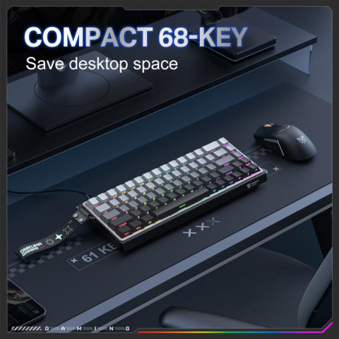 Onikuma G69 Magnetic Switch Gamer Billentyűzet - Fekete