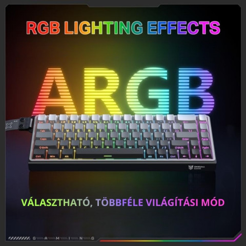 Onikuma G69 Magnetic Switch Gamer Billentyűzet - Fekete