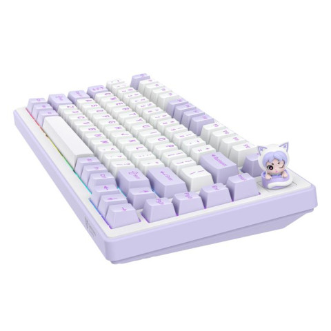 Onikuma MT707 Tri-Mode Vezeték Nélküli Mechanikus Gamer Billentyűzet - Lila