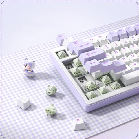 Onikuma MT707 Tri-Mode Vezeték Nélküli Mechanikus Gamer Billentyűzet - Lila