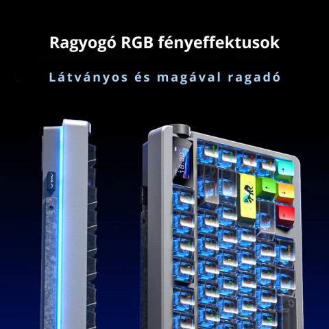 AULA NOVA 75 Vezeték Nélküli Mechanikus Gamer Billentyűzet