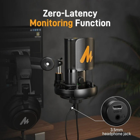 MAONO PM450S USB Streamer/Gamer Mikrofon Kit RGB - Fekete