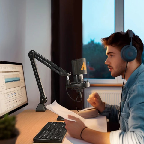 MAONO PM450S USB Streamer/Gamer Mikrofon Kit RGB - Fekete