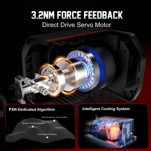 PXN-V10 Ultra - Gamer Kormány Szett (PC / PS4 / Xbox One / Xbox Series X/S)