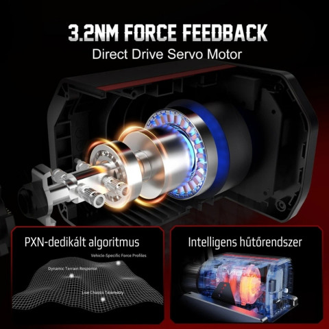 PXN-V10 Ultra - Gamer Kormány Szett (PC / PS4 / Xbox One / Xbox Series X/S)