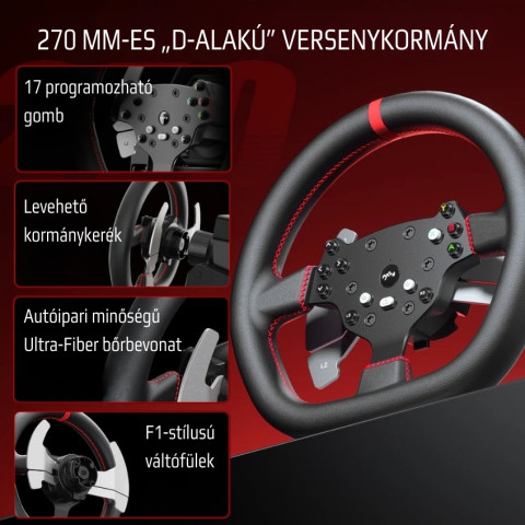 PXN-V10 Ultra - Gamer Kormány Szett (PC / PS4 / Xbox One / Xbox Series X/S)