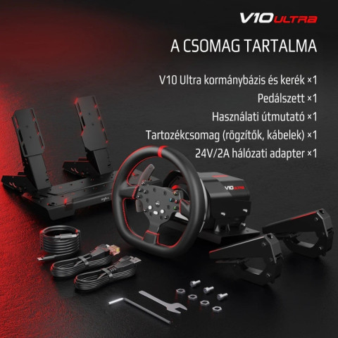 PXN-V10 Ultra - Gamer Kormány Szett (PC / PS4 / Xbox One / Xbox Series X/S)