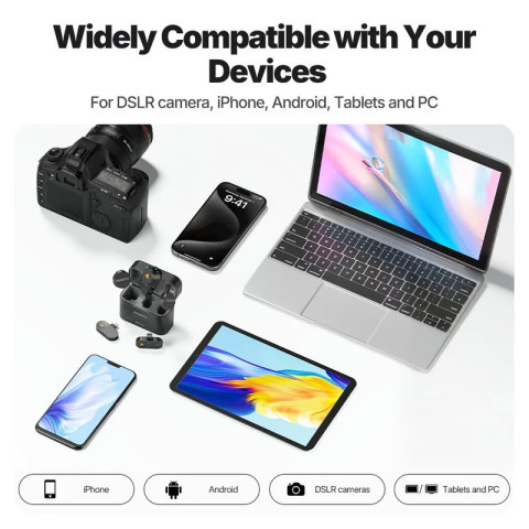 MAONO Wave T5 Csiptethető Vezeték Nélküli Zajszűrős Mikrofon Kit