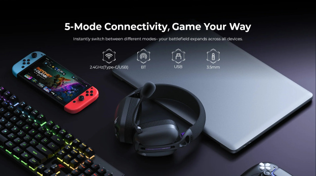Havit Fuxi-H3 Plus Five-Mode Gamer Fejhallgató