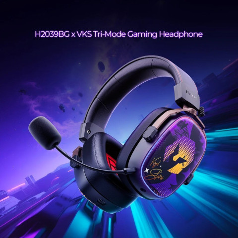 Havit H2039BG x VKS Special Edition Tri-Mode Vezeték Nélküli Gamer Fejhallgató