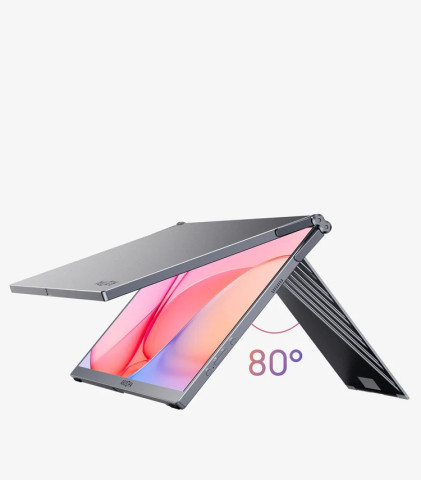 Arzopa E1 Dual Screen Összecsukható Két Kijelzős Hordozható Monitor - 15,6"