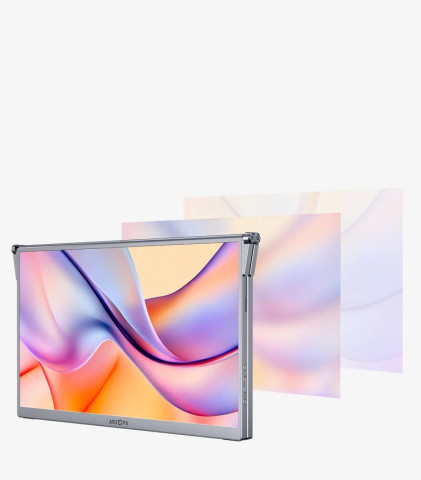 Arzopa E1 Dual Screen Összecsukható Két Kijelzős Hordozható Monitor - 15,6"