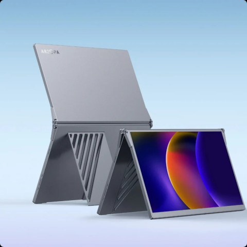 Arzopa E1 Dual Screen Összecsukható Két Kijelzős Hordozható Monitor - 15,6"