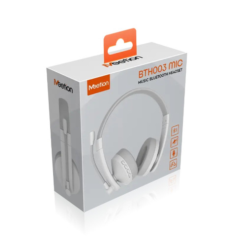 Meetion BTH003 Bluetooth Call Center Fejhallgató -Fehér