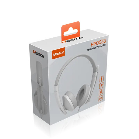 Meetion HP003U USB Headset - Fehér