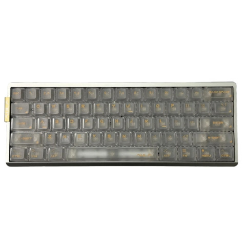 AULA AG60 PRO eSport Magnetic Switch Mechanikus Gamer Billentyűzet - Ezüst-Átlátszó
