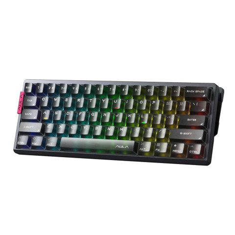 AULA AG60 eSport Magnetic Switch Mechanikus Gamer Billentyűzet - Fekete-Átlátszó