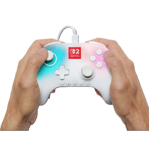 PowerA Advantage Nintendo Switch 2 vezetékes kontroller Lumectra - Fehér