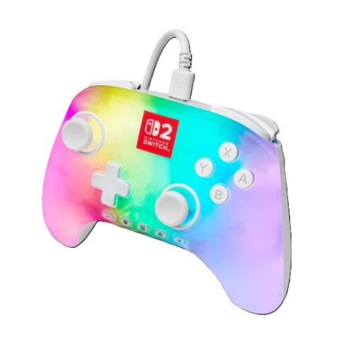 PowerA Advantage Nintendo Switch 2 vezetékes kontroller Lumectra - Fehér