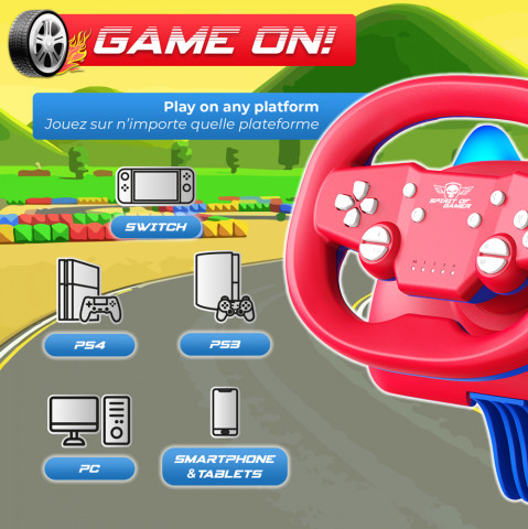 Spirit of Gamer RACE WHEEL PRO AIR - Gamer Kormány - Fekete