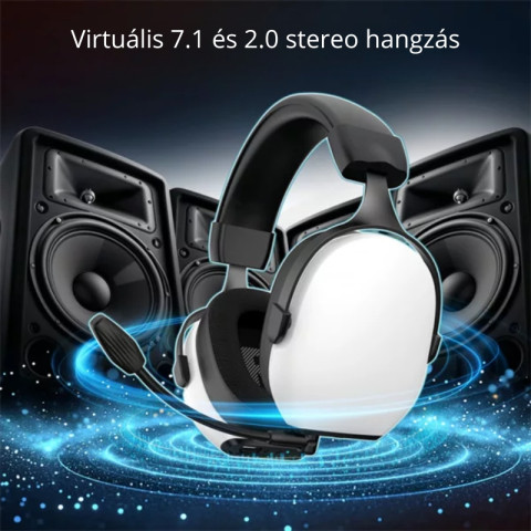 Spirit of Gamer MIC-XH1400 Tri-Mode Vezeték Nélküli Gamer Fejhallgató 7.1