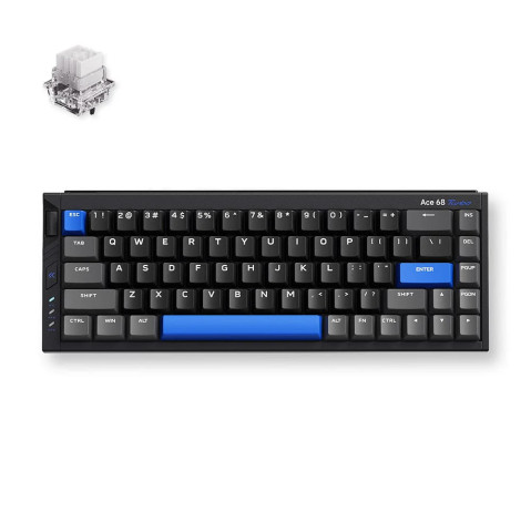 MCHOSE Ace 68 Turbo Hall Effect Magnetic Switch Mechanikus Gamer Billentyűzet 16K - Fekete