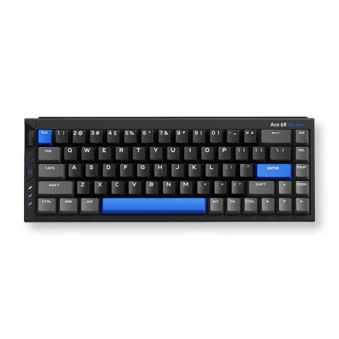 MCHOSE Ace 68 Turbo Hall Effect Magnetic Switch Mechanikus Gamer Billentyűzet 16K - Fekete
