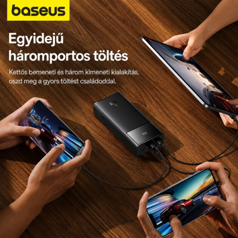 Baseus Star-Lord Gyorstöltő Powerbank 30000mAh 30W - Fekete