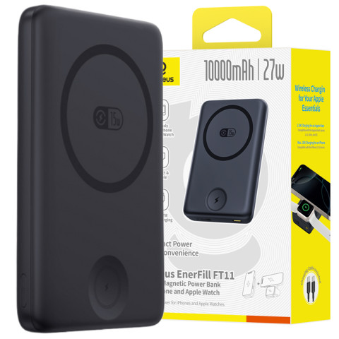 Baseus Enerfill FT11 MagSafe Vezeték Nélküli Gyorstöltő Powerbank 10000mAh 27W