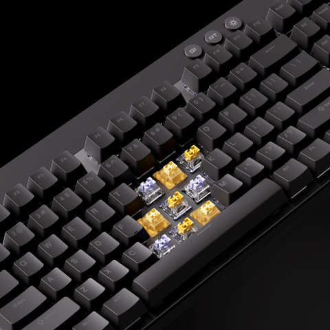 MCHOSE Mix 87 Hall Effect Magnetic Switch Mechanikus Gamer Billentyűzet 8K - Fekete