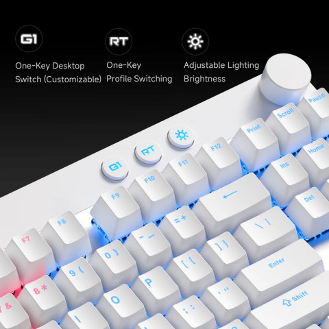 MCHOSE Mix 87 Hall Effect Magnetic Switch Mechanikus Gamer Billentyűzet 8K