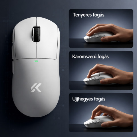 MCHOSE A5 V3 Ultra Light Tri-Mode 8K Vezeték Nélküli Gamer Egér